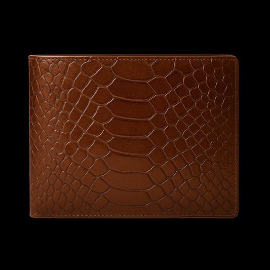 Brown Wallet – Snake Embossed