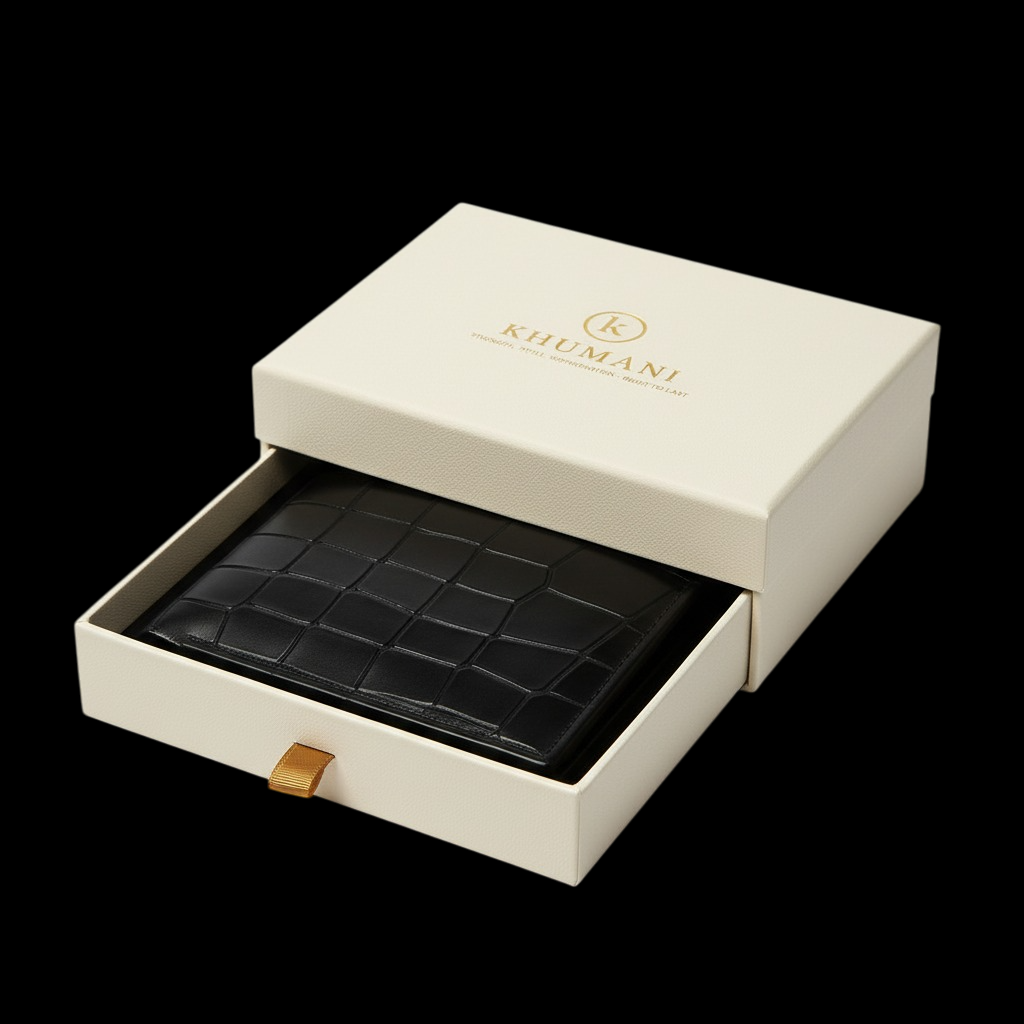 Black Wallet – Croco Leather