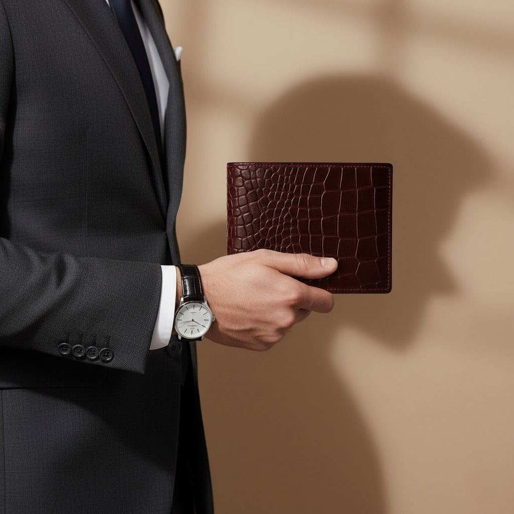 Cherry Wallet – Croco Leather